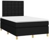 vidaXL Boxspringbett mit Matratze Schwarz 120x190 cm Stoff 3269960 Bild 2