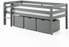 Kojenbett Karolina 208x105x83 Kinderbett Massivholz Grau Bild 2