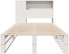 vidaXL Massivholzbett mit Regal ohne Matratze Weiß 75x190 cm 3323906 Bild 4