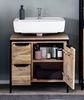 Waschbeckenunterschrank 68x63cm 'Brooklyn' Mango & Metall schwarz Bild 2