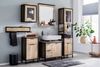 Waschbeckenunterschrank 68x63cm 'Brooklyn' Mango & Metall schwarz Bild 4