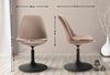CLP Esszimmerstuhl Maverick Stoff drehbar und stufenlos verstellbar,taupe schwarz Bild 2