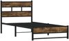 vidaXL Metallbett ohne Matratze Räuchereiche 90x190 cm 4017210 Bild 3
