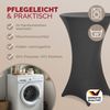DETEX® Stehtischhusse Grau 70-75cm Verstärkter Fußbereich 30°C Waschbar Stehtisch Hussen Stretch Tisch Überzug Bezug Bild 5
