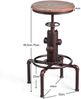 Barhocker höhenverstellbar Barhocker höhenverstellbar Bistrohocker 44 x 44 x 59,5 - 75 cm Natur + Bronze Bild 3