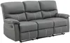 Vente-unique - CANBY Couchgarnitur Kunstleder Grau - B 90 cm x H 95 cm x L 133 cm183 cm Bild 4