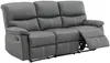 Vente-unique - CANBY Couchgarnitur Kunstleder Grau - B 90 cm x H 95 cm x L 133 cm183 cm Bild 5