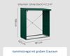 Hörmann Ecostar Metall Kaminholzregal Trend Typ 2, moosgrün, 181 x 103 x 198 cm (T x B x H) Bild 5