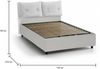 Dmora Doppelbett Arron, Bettkasten mit Kunstlederbezug, 100 % Made in Italy, Öffnung vorne, geeignet für Matratzen 160 x 200 cm, Weiß Bild 3