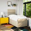 vidaXL Boxspringbett mit Matratze Creme 90x190 cm Stoff 3291535 Bild 3