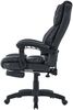 Bürostuhl mit Fußstütze und flexiblen 3-Punkt-Armlehnen ergonomischer Schreibtischstuhl im Lederoptik-Design mit einer verstellbaren Rückenlehne für gesündere Sitzhaltung Schwarz Bild 5