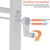 Höhenverstellbarer Schreibtisch manuell mit Kurbel,Steh-Sitz Tisch für Home Office, Doppelsäulen Gestell, stabil Schreibtisch,Grau Bild 5
