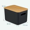 Relaxdays Aufbewahrungsbox mit Bambusdeckel im Set Bild 4