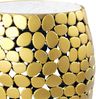FineBuy Design Beistelltisch rund 40cm aus Aluminium & weißer Marmor Tischplatte – Couchtisch Alu – Metall Wohnzimmertisch Dekotisch Handmade Bild 4