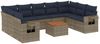 vidaXL 10-teiliges Gartensofa-Set mit Kissen, grau, Polyrattan 3224710 Bild 2