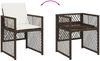 vidaXL 13-tlg. Garten-Essgruppe mit Kissen Braun Poly Rattan 3210861 Bild 5