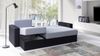 Ecksofa Schlafsofa LABRI inkl. Hocker Schwarz/ Hellgrau Ottomane Links Bild 5