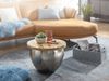 Wohnling Runder Couchtisch im Industrial Style, Mango Massivholz/Metall Silber, 60 x 43 x 60 cm Bild 4