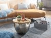 Wohnling Runder Couchtisch im Industrial Style, Mango Massivholz/Metall Silber, 60 x 43 x 60 cm Bild 5