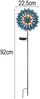 2er Set Solar Gartenstecker Windrad mit Erdspieß in Blau & Kupfer, Höhe 92cm Bild 3