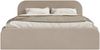 Selsey 'Umike' Polsterbett mit Bettkasten, Samt, beige, 140x200 Bild 5