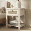 VOWNER Nachttisch Set 2er, Landhausstil Beistelltisch mit Schublade und Ablage (2-St), Böhmischer Sideboard für Schlafzimmer, Wohnzimmer Bild 4