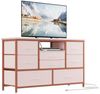 GarveeMore TV-Schrank Breites Sideboard Mehrzweckschrank Kommode mit 8 tiefen Schubladen Media-Board Stauraumschrank mit Steckdose, USB-Anschluss und RGB-LED Bild 3