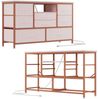 GarveeMore TV-Schrank Breites Sideboard Mehrzweckschrank Kommode mit 8 tiefen Schubladen Media-Board Stauraumschrank mit Steckdose, USB-Anschluss und RGB-LED Bild 4