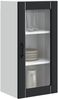 vidaXL Wandglas-Schrank PORTO Schwarz 40 x 31 x 80 cm Holzwerkstoff 885337 Bild 3
