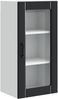 vidaXL Wandglas-Schrank PORTO Schwarz 40 x 31 x 80 cm Holzwerkstoff 885337 Bild 2