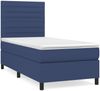 vidaXL Boxspringbett mit Matratze Blau 90x200 cm Stoff 3141831 Bild 2