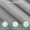 REDKEY Duschvorhang 240x200 Anti-schimmel Badvorhang PVC Textil Grau Bild 3
