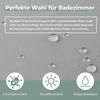 REDKEY Duschvorhang 240x200 Anti-schimmel Badvorhang PVC Textil Grau Bild 2
