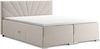 MEBLINI Boxspringbett JOHN 140x200 cm mit Bettkasten - H3B/Creme Samt Polsterbett - Doppelbett mit Topper & Bonellfederkern-Matratze Bild 2