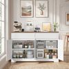 Bealife Sideboard Mit zwei Schubladen und vier Türen, Weiß Bild 1