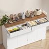 Bealife Sideboard Mit zwei Schubladen und vier Türen, Weiß Bild 4