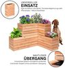 Mega-Holz Pflanzkübel Modulo aus Lärchenholz - Naturbelassener Blumenkasten für den Garten (DIY-Set), 90 x 30 x 39 cm, 105 L Fassungsvermögen Bild 4