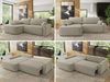 Ecksofa, L-förmiges, lose Kissen, DL-Schlaffunktion, (H 100 x T 187 x B 273 cm) - CUBO L - Struktur Beige - linke Seite Bild 2