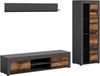 OTTO home Wohnwand AOSTA, Breite 235cm, 3-teilige Wohn-Kombination, (3-St, bestehend aus: Lowboard, Wandboard, Vitrine), Wohnwand, Kombination, Anbauwand, Möbel Set, Schrankwand, Möbel Kombi Bild 2