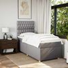 vidaXL Boxspringbett mit Matratze Taupe 90x190 cm Stoff 3293446 Bild 5