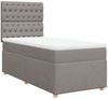vidaXL Boxspringbett mit Matratze Taupe 90x190 cm Stoff 3293446 Bild 3