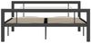vidaXL Bettgestell Grau und Weiß Metall 160 × 200 cm 284560 Bild 3