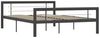 vidaXL Bettgestell Grau und Weiß Metall 160 × 200 cm 284560 Bild 2