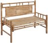 vidaXL Gartenbank mit Auflage 120 cm Bambus 3063897 Bild 2