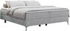 Boxspringbett - Doppelbett mit Multipocket-Matratze - LESS -120x200 - Hellgrau Stoff - H4 Bild 3