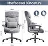 Bürostuhl Ergonomisch 200KG Schreibtischstuhl Computerstuhl 360° drehbar Grau Bild 3