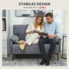 2-Sitzer-Sofa mit Stoffbezug & Metallbeinen, 127x72x84 cm, Grau Bild 5