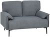 2-Sitzer-Sofa mit Stoffbezug & Metallbeinen, 127x72x84 cm, Grau Bild 3