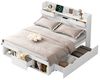 BlingBin Stauraumbett Kinderbett, Jugendbett Mit USB-port, Schubladen und Stauschrank (1er Set, 1-tlg, 160 x 200 cm, Ohne Matratze, Belastbarkeit maximal: 200KG), Multifunktionales Bett, Doppelbett, Großer Stauraum, Weiß Bild 4
