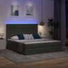 vidaXL LED-Speicherbett mit Matratze Dunkelgrau 180 x 200 cm Stoff 3372433 Bild 5